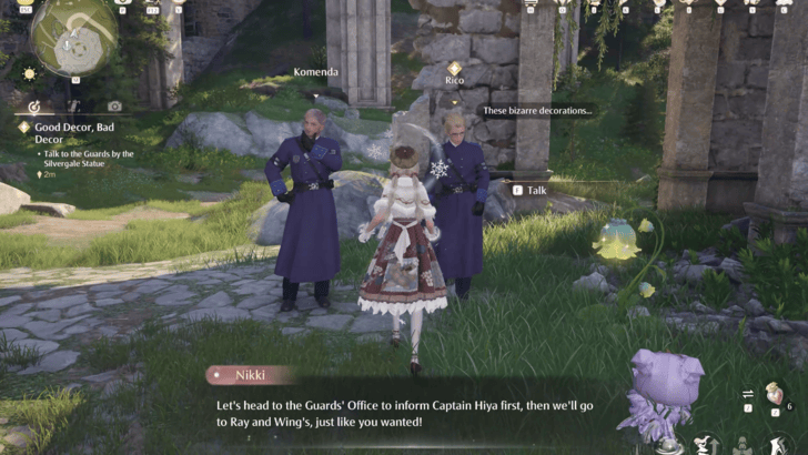 Infinity Nikki Talk to the Guards by the Silvergale Statue