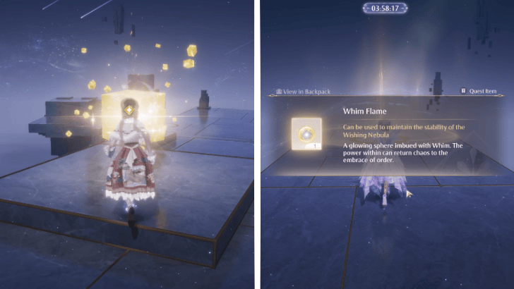 Infinity Nikki Obtain the Whimfire at the Deepest Part of the Stargazing Deck