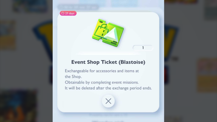 Event Shop Ticket Blastoise