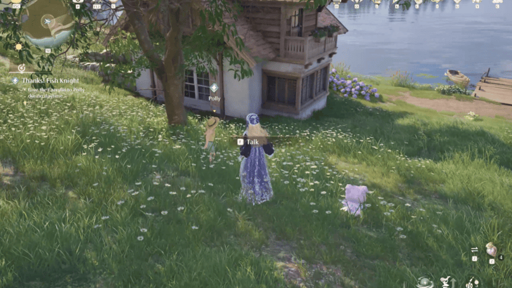 Infinity Nikki Give the Carryfin to Polly During the Daytime