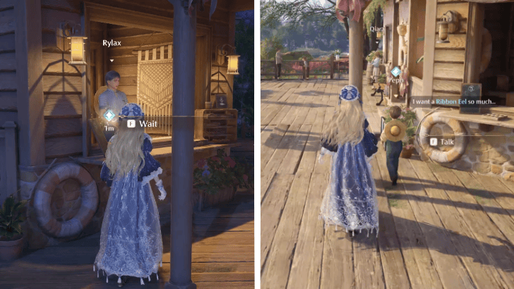 Infinity Nikki Hand the Ribbon Eel to Pepo During the Daytime