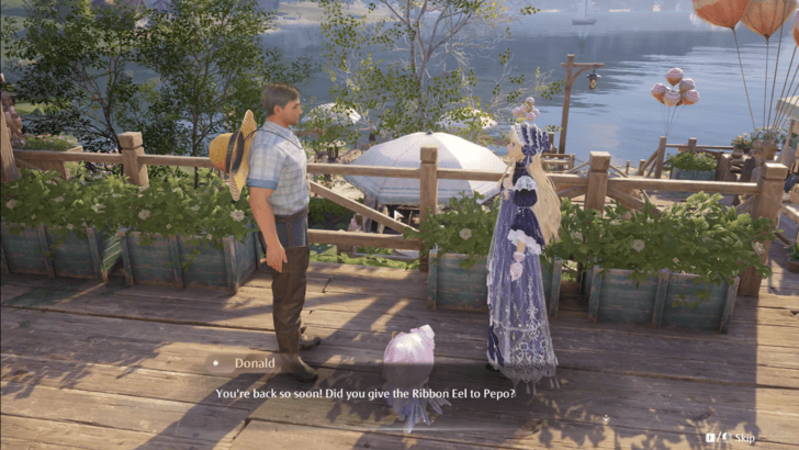 Infinity Nikki Talk to Donald at the Liesurely Anglers