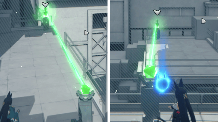 Use the Beam Disruptor to Find the Passage