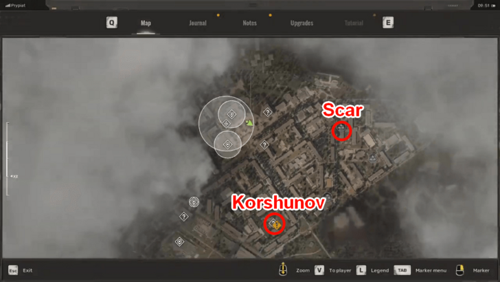 Meet with Korshunov or Scar