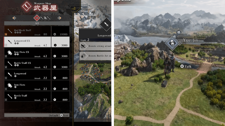 Dynasty Warriors Buy Weapons and Talk to Officers