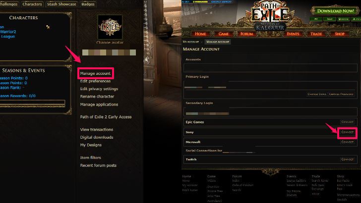 Linking of Console Account