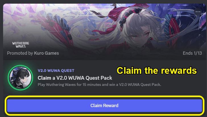 Click Claim Rewards