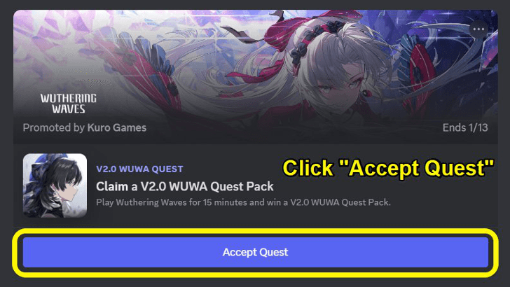 Discord Accept Quest