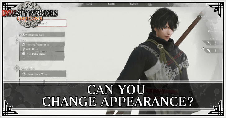 Dynasty Warriors Origins Can You Change Appearance