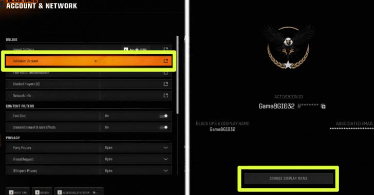 Select Change Display Name