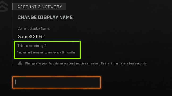 Tokens Required to Change Name