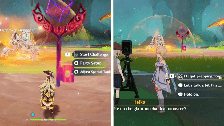 Genshin - Trail of Behemoths - Talk to Helka or Interact with Challenge Key