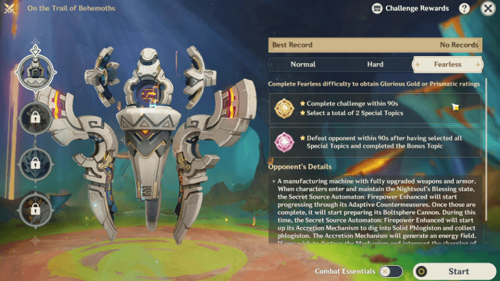 Genshin - Trail of Behemoths - Event Difficulty