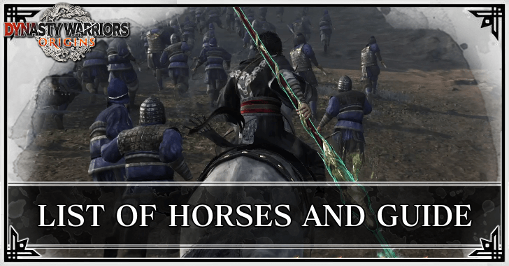 Dynasty Warriors Origins - Horses