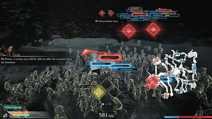 Using Volley on Lu Bu