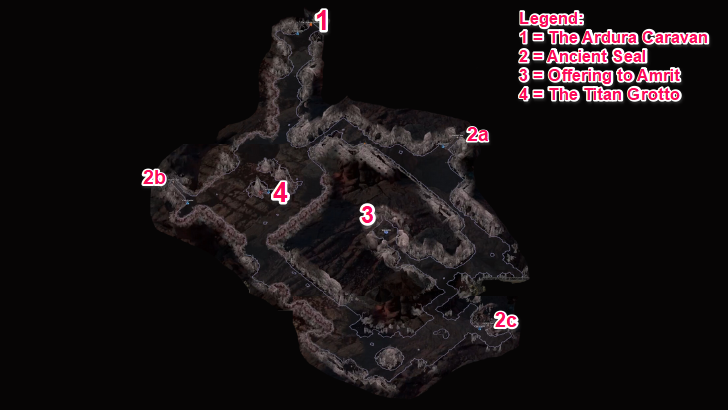 Valley of the Titans Map Layout