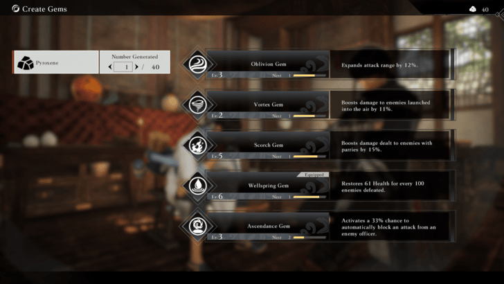 Dynasty Warriors Origins Create Gems