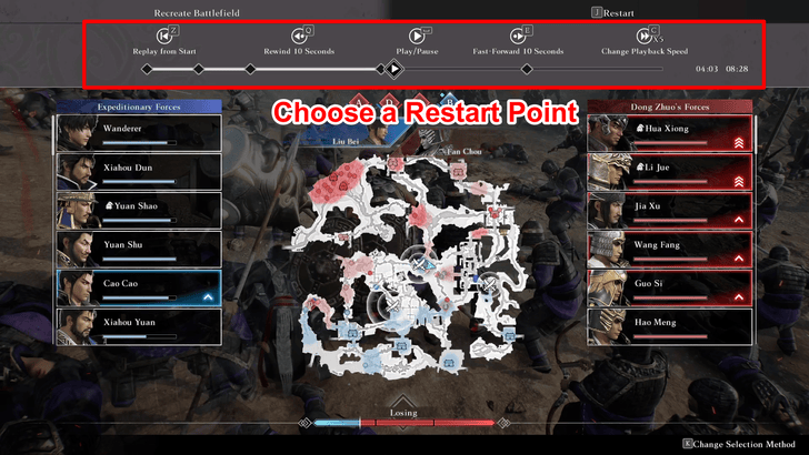 Dynasty Warriors Origins Recreate Battlefield Screen