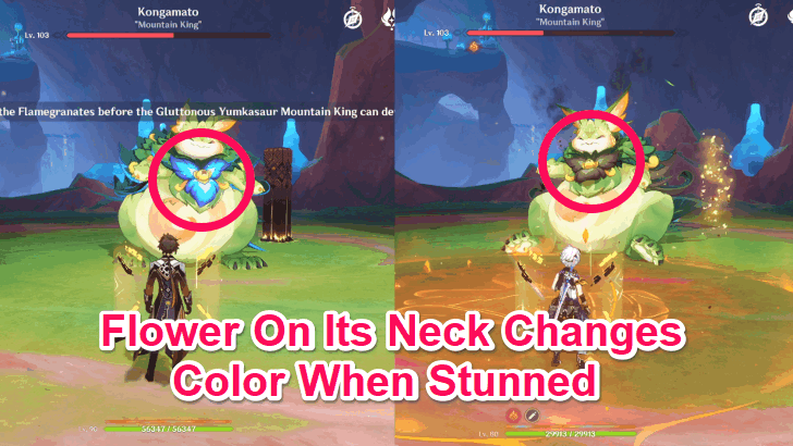 Flower On Its Neck Changes Color When Stunned