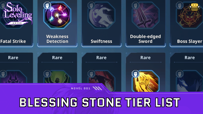 Solo Leveling Arise Blessing Stone Tier List