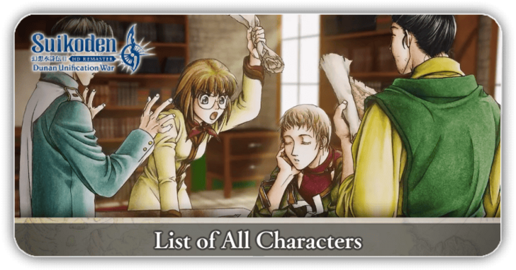Suikoden 2 HD Remaster - Characters