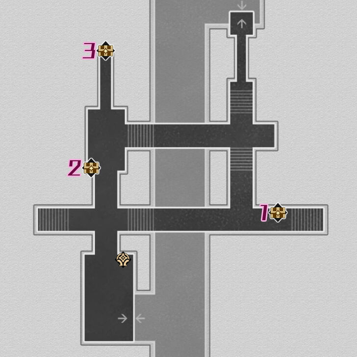 HSR - Bloodbathed Battlefront Castrum Kremnos B1 South Chest Map