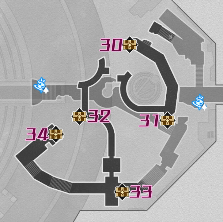 HSR Strife Ruins Castrum Kremnos B1 Northeast Chest Map