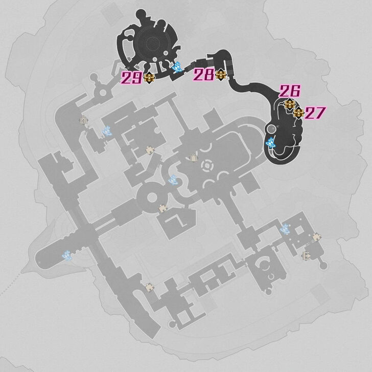 HSR Eternal Holy City Okhema F2 Northeast Chest Map