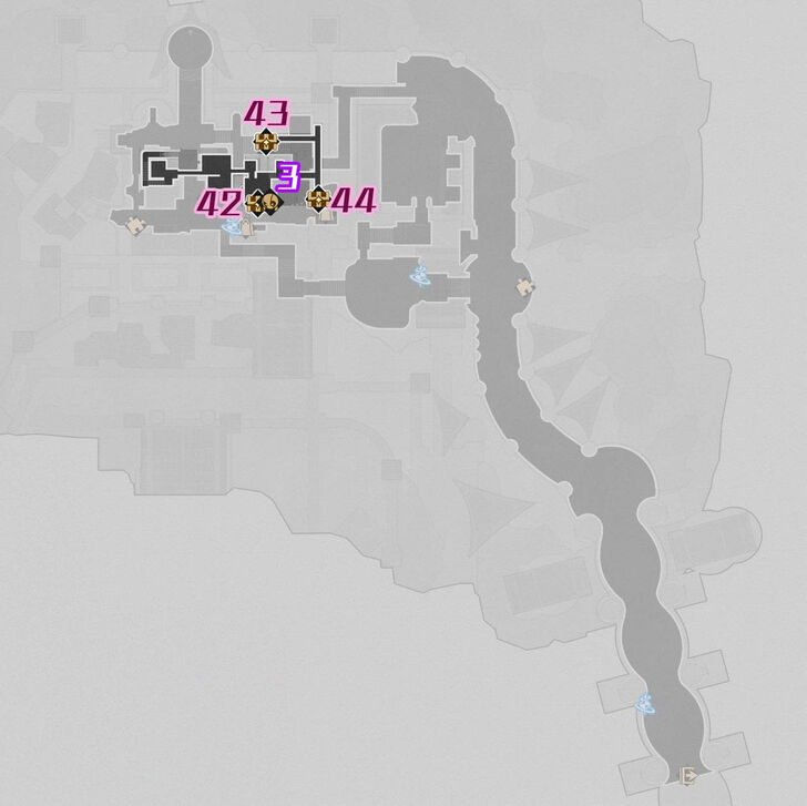 HSR Eternal Holy City Okhema F2 Southwest Chest Map
