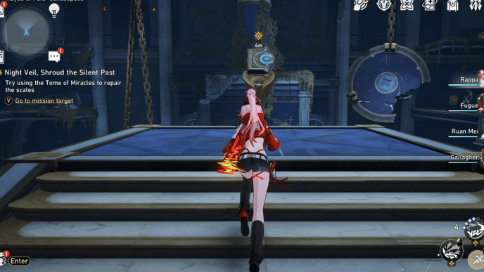 Honkai Star Rail - Night Veil, Shroud the Silent Past Mission Guide - Use Tome of Miracles to Repair Scales