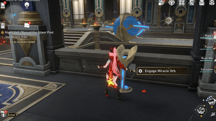 Honkai Star Rail - Night Veil, Shroud the Silent Past Mission Guide - Use Miracle Orb on The Path
