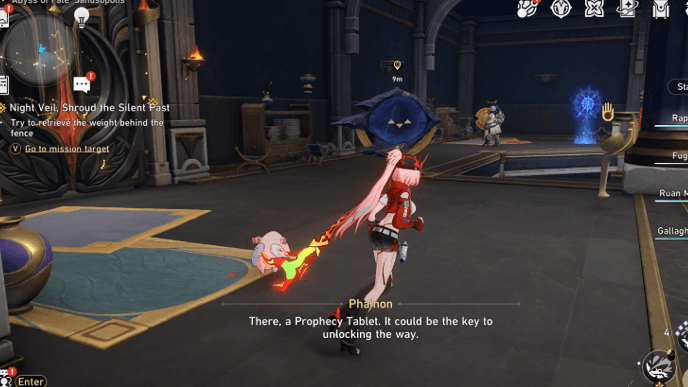 Honkai Star Rail - Night Veil, Shroud the Silent Past Mission Guide - Solve Prophecy Tablet to Unlock the Fence