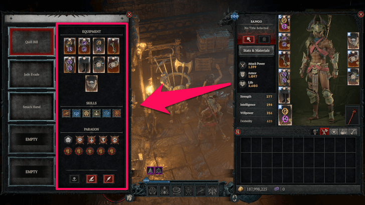 Diablo 4 - Saves Your Current Build Loadout