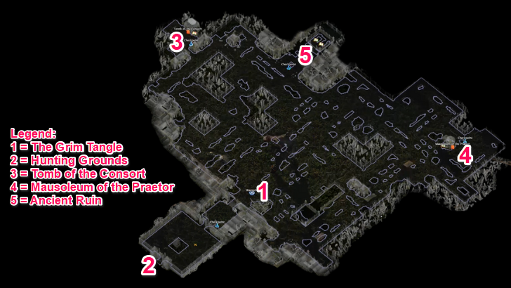 Cemetery of the Eternals Map Layout