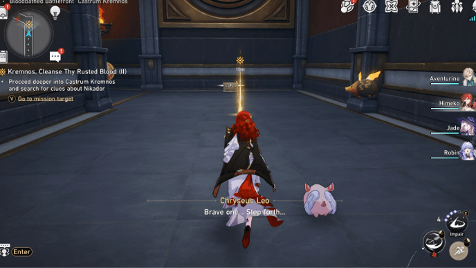 Honkai Star Rail - Kremnos, Cleanse Thy Rusted Blood Part II Mission Guide - Talk to Chryseus Leo