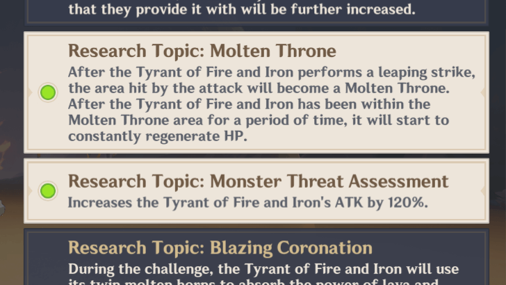 Genshin - Recommended Special Topics