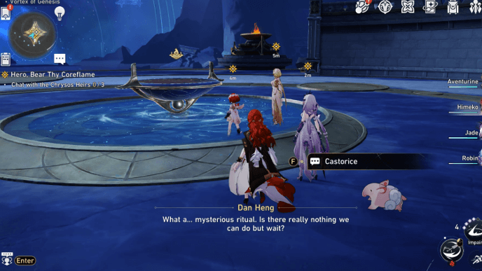 Honkai Star Rail - Hero, Bear Thy Coreflame Mission Guide - Chat with the Chrysos Heirs