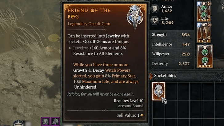 Used to Get Occult Gems