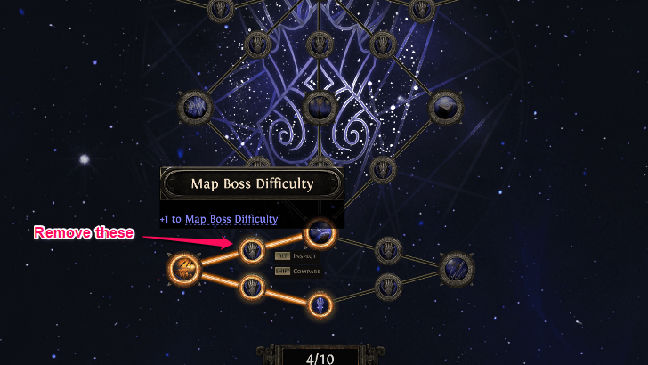 Remove Increased Boss Level Nodes