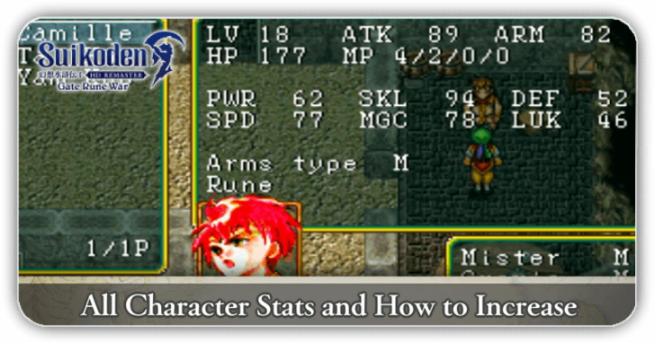 Suikoden I - All Character Stats and How to Increase