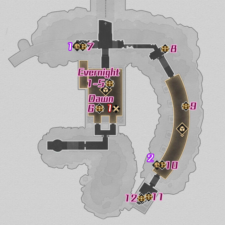 HSR Abyss of Fate Janusopolis F2 South Chest Map