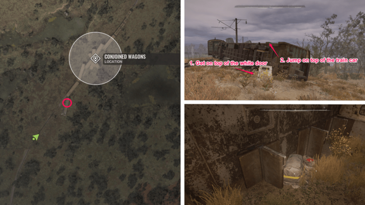 Northwest of Conjoined Wagons POI Stash