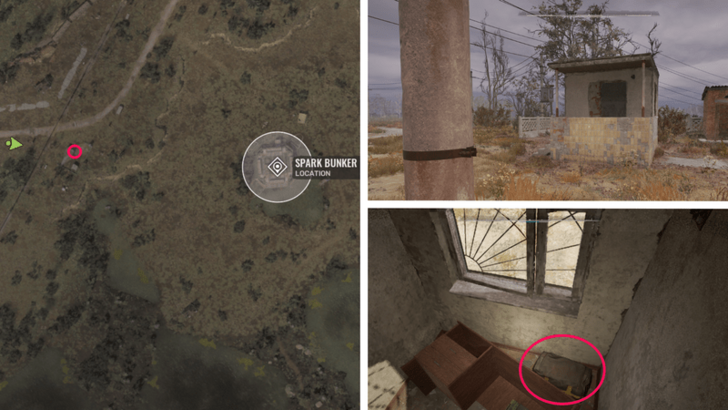 West of Spark Bunker POI Stash