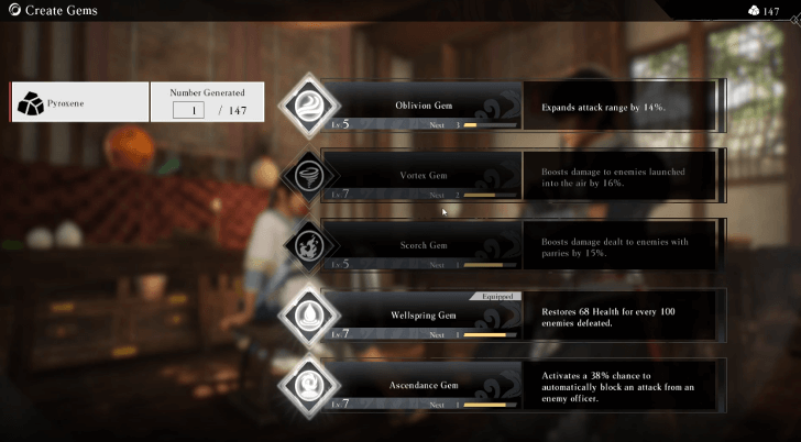 Dynasty Warriors Origins - Pyroxene for Gems