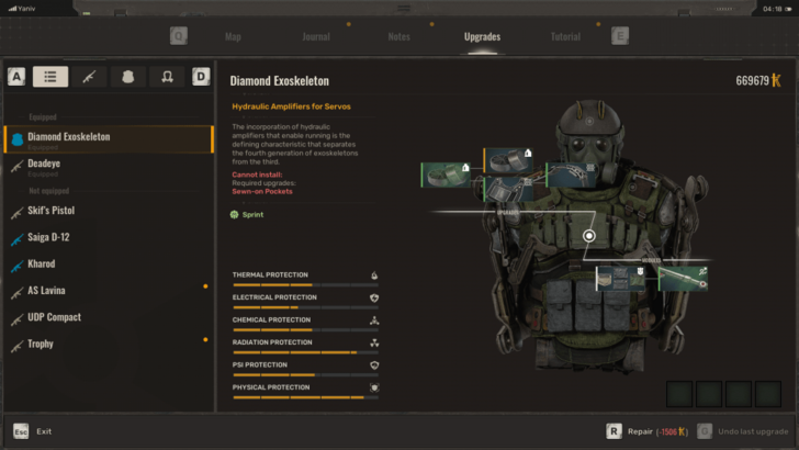 How to Sprint with the Diamond Exoskeleton