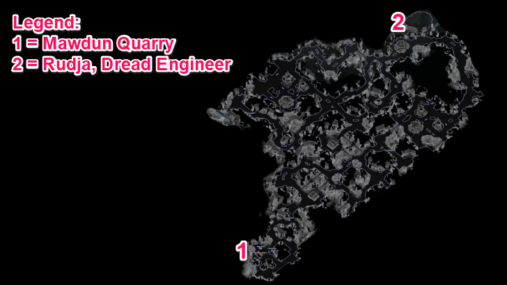 Mawdun Mine Map Layout