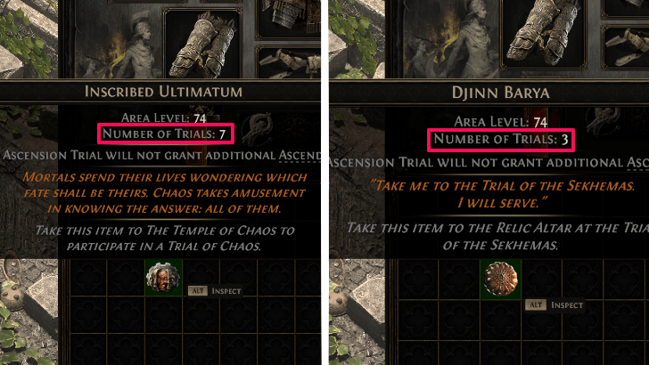 Ascend Characters with Higher-Tiered Trials