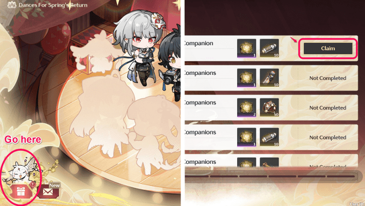 Claim Rewards in the Sanhua Skin Event.png