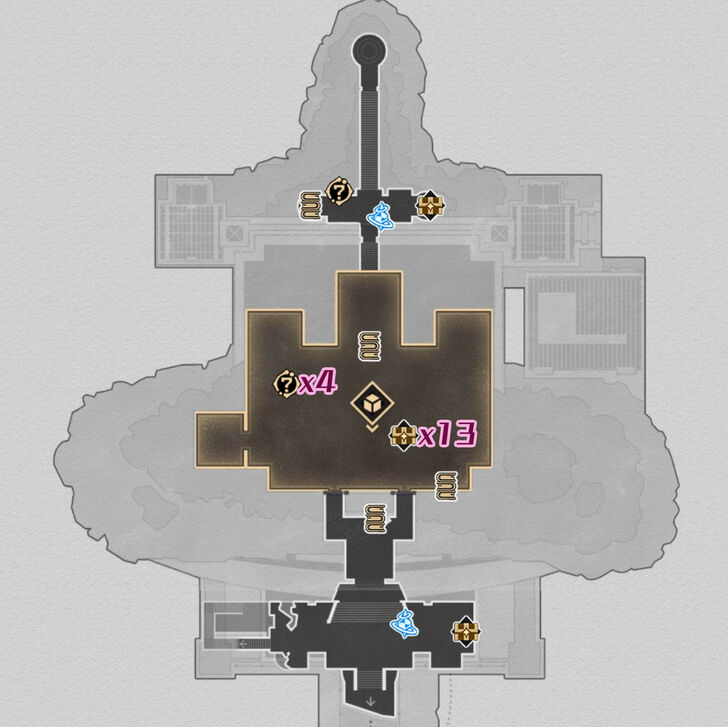 HSR Abyss of Fate Janusopolis F2 North Map