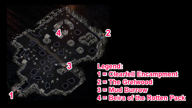 Clearfell Map Layout